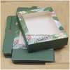 Gift Wrap Cardboard Packing Box With Window Marble General Exquisite Drop Delivery Home Garden Festive Party Supplies Event Dh6Jt