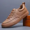 Casual skor män läder handgjorda sneakers andas designer mäns loafers mode moccasins zapatos hombre bd23098