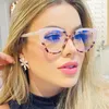 Sonnenbrille Feishini Windows Computerbrille Frauen Cat Eye Retro Rays Strahlung Gamin Brillengestelle Anti Blue Light Optical