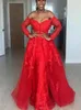 Vestidos de noche con falda roja y hombros descubiertos, apliques de encaje, vestidos de fiesta africanos de sirena con tren, vestidos de fiesta de talla grande robes8340647