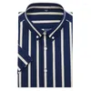 Men's Casual Shirts Size 2xl-10xl Summer Loose Short Sleeve Striped Shirt Breathable Plus