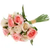 Dekorativa blommor 18 datorer Fake Rose Faux Decor Bouquet Artificial Plant Office Wedding Plants For Home