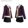 cosplay Costumi anime Danganronpa Kirigiri Kyouko parrucca viola di ruolo Festa di Halloween abbigliamento da donna tra cui camicia e cravattaC24321