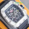 Heren uurwerk polshorloge RM polshorloge Automatische horlogeband Rubberen band geïmporteerd voor RM011 Zwitsers