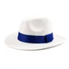Sombrero Panama Hombre Summer Sun Ochrony Słomka Hat Pięć centów trawy tkanin panama panama kapelusz dla mężczyzn wielki wielkość dżentelmena czapki 240314