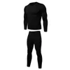 Men's Thermal Underwear Mens Winter Warm Solid Stretchy Long John Sets Ultra Soft Fleece Lined Top Bottom