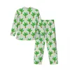 Men's Sleepwear Vector Radishes Pajama Sets Autumn Vegetable Trendy Home 2 Pieces Casual Loose Oversize Custom Suit Gift Idea