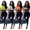 2024 Designer Survêtements Tenues d'été Femmes Deux pièces Ensemble à manches courtes T-shirt Pantalons assortis Sweatsuits Casual Sweatsuits Gros vêtements 10806