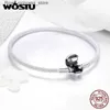 Pulseras con dijes WOSTU Alta calidad Verdadera plata de ley 925 Forever Loves Women Fit Original DIY Beads Charm Jewelry CQB105 Q240321