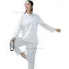 Etniska kläder 2024 kinesiska tai chi kampsportkläder taijiquan wushu uniform vintage bomullslinne lagtävling set
