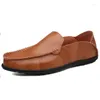 Freizeitschuhe für Herren, echtes Leder, Original-Designer-Loafer, weiche Sohlen, bequemes Fahren, Mokassin-Flats