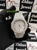 브랜드 완전 아이스 아웃 VVS Moissanite Diamond Studded Hip Hop Bling Bust Down 자동 기계식 손목 남성 여성을위한 시계