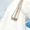 przykręcone naszyjniki Carter biżuteria pojedynczy diament Naszyjnik s925 srebrny srebrny bąberek łańcuch bąbelkowy wisiorek mała mała konstrukcja