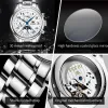 Orologi Olevs Men's Watches Business Orologio meccanico automatico multifunzionale per Man Original Affronta Luminosa Anno luminoso Anno luna