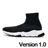 Femmes Hommes Designer Balensiaga Chaussette Chaussures Speed Trainer Noir Blanc Rouge 2.0 Bas Og Semelle En Caoutchouc Rose Mousse Chaussettes Baskets Mocassins Coureurs Baskets Jogging Marche