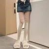 Meias femininas y2k cinta arco costura meias lolita japonês seção fina coxa branca alta feminina jk meia-calça preta