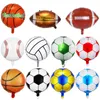 18 Polegada inflável futebol basquete rugby balões crianças esportes festa balões decorações balão folha de hélio bebê crianças presentes de feliz aniversário