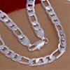 Chains SAIYE 925 Stamped Silver Color Necklace For Men Classic 12MM Cuban Chain 18-30 Inch Charm High Quality Fashion Jewelry Wedding