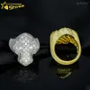 Designer Bijoux Hot Vente Hop S925 VVS Moissanite Hip hop mode glacé vvs moissanite engagement croisé 925 sterling argent hommes bague en diamant