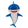 لعبة الوالدين والطفل 32 سم Soft Shark Baby Skin Doll Hot Animal Toys Marine Interactive Plush Plush محشوة ODRMP