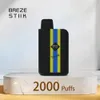 本物のBreze Stiik Tank 2000使い捨て電子タバコメッシュコイル充電式650mAhバッテリー2％5％レベル6mlプレフィルドポッド18面パフ2000 Vapeペン