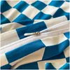 Bettwäsche-Sets Set Plaid Duvet Er Euro Bettwäsche Spannbettlaken Kissenbezug Twin Size Schlafzimmer Hochwertige Heimtextilien 220919 Dro Dhe7u