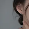 Boucles d'oreilles créoles couleur argent, cuivre noir, cœur d'amour torsadé pour femmes, accessoires simples et Cool, anneaux d'oreille assortis avec tout, boucles d'oreilles pour filles