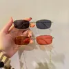 Solglasögon godisfärg Vintege Metal Cat Eye UV400 Men Female Summer Street Eyewear For Women Korea Style Square Sun Glasses