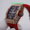 RM Relógio de Pulso Celebridade Relógio Casual RM030 Conjunto de Relógio Mecânico Automático com T Quadrado Diamante Rosa Ouro Máquinas Automáticas Swiss Famous