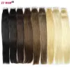 Extensions ZZHAIR 30g70g 14" 16" 18" 20" 22" 24" Machine Made Remy Tape Hair 100% Human Hair Extensions 20pcs/pack Tape In Hair Skin Weft