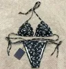 Frankrijk ontwerper Hoge kwaliteit dames bikini's set sexy twee stukken afdrukken mooie bikini transparante luxe FF Badpak222