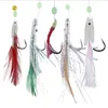 422PCS Fishing Hooks Zestaw nylonowe platformy linii rybnej sznurek z koralikami obrotowe pióra LUMINY LURES 240313