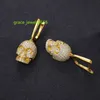Voaino Hip Hop Fashion Jewelry Quality 925 Silver Gold Plated Women VVS Moissanite Stud Earring for Men