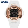 SMAEL يشاهد WISTWATCH Digital Sport Women Fashion Wristwatch للفتيات الرقمية للبنات للفتيات 1632B Sport Watch Waterproof S91232U