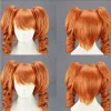 Парики HAIRJOY 45 см средней длины оранжевый парик для косплея термостойкий костюм вечерние синтетические парики 2 клипсы на хвост 7 цветов