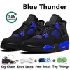 Jordab 4 4S Herr Basketballskor uppfödda Reimagined Black Cat Sail Metallic Gold Thunder First Class University Blue White Cement Men Women Trainers Sport Sneakers