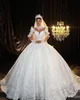 Exquisite Elegant Ball Gown Wedding Dresses Collar Art Design Sweetheart Bridal Gown Lace Applique Beading Dress Vestido De Novia