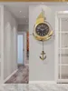 Wall Clocks Luxury Modern Design Living Room Decoration Large Clock Metal Black Watch Home Docer