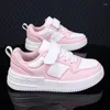 Sneakers Girls Walking Buty Dzieci 303 Biała czarna różowa płaska deskorolka Sneaker 6-12Y Kids Casual Leather Sports Tennis for Girl 782 572