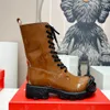 Mode grote metalen neuslaarzen Nieuw ontworpen echt lederen frenum Herenlaarzen Derby kalfsleer Chunky Martin Winterschoenen Platform Woestijn Sneakers Outdoor reizen Maat 35-40