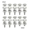 Peças de atv para todas as rodas de terreno, 10 conjuntos de prendedores de pressão de aço inoxidável, iate marinho, barco, lona, botão de ferramenta c63d, entrega direta, automóvel, otnkh