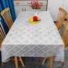 Nappe de Table en Pvc, imperméable et résistante à l'huile, impression de bord en dentelle, sans lavage, Anti-brûlure, pour la maison, J1062