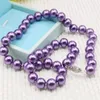 Chaînes 8/10/12 / 16mm rond violet violet collier de perles femmes filles faites à la main fabrication de bijoux design accessoire de mode cadeau des mères