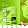 Original AIVONO Magic 15000 Puffs Disposable E Cigarette Vape Pen With Rechargeable 500mAh Battery 20ml Display Pod Huge Vapor Device 15000puff Dual Mode