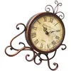 Relógios de mesa clássico relógio de mesa de ferro não ticking ornamento não