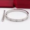 Bracelet de mode de créateur Argent Dames Or Rose Dames Vis Tournevis pour hommes Diamant Luxe Bijoux de créateurs Dames Bracelets pour hommes Boîte de bracelet nécessaire supplémentaire