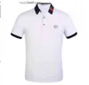 Mens T-shirts Luxury Polo New Fashion Classic Striped Brodery Shirt Cotton White Black Blue Designer Polo