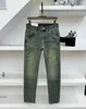 2024 latest mens jeans fashion retro blue wash craft casual jeans highend brand luxury designer jeans