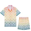 Men's designer shorts suit printed men's casual shirt women's loose silk bowling shirt short sleeved luxury t-shirt high-quality t-shirt