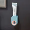 Automatic Toothpaste Dispenser Wall Mounted Plastic Toothpaste Squeezer Bathroom Dust-proof Toothbrush Holder Hanger YFA2048